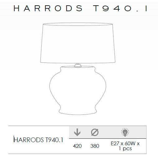 Интерьерная настольная лампа Harrods HARRODS T940.1 113a9de23c24f48c365ab044741969eb - Интерьерная настольная лампа Harrods HARRODS T940.1