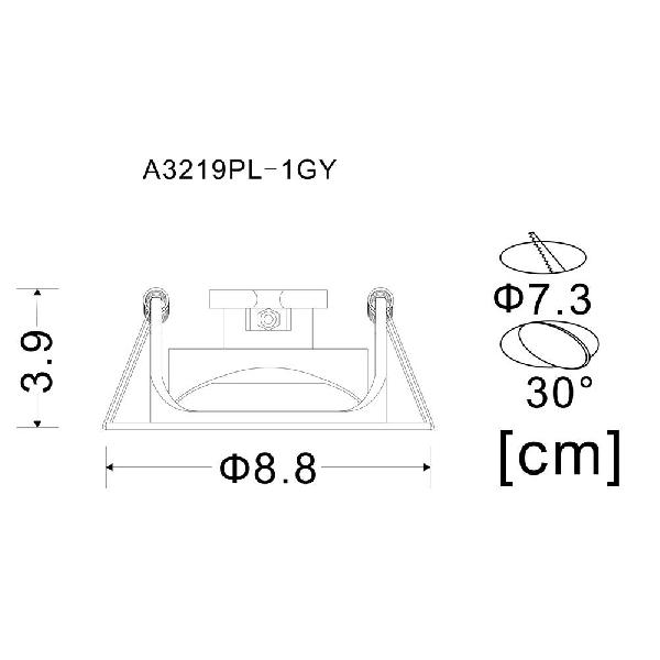 Точечный светильник Accento A3219PL-1GY 1598c319f773154e3a6025dbe73edf34 - Точечный светильник Accento A3219PL-1GY
