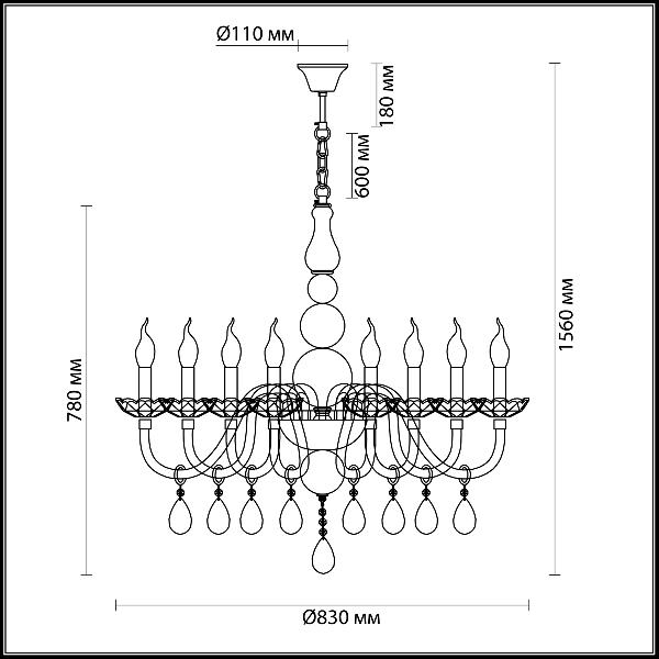 Подвесная люстра Kepria 4725/8 2331618f9a113f0d489693dad8fa3110 - Подвесная люстра Kepria 4725/8