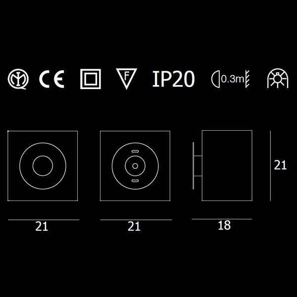 Настенно-потолочный светильник INSIDER PL.101.103 51dec7fc242c57428184b12820f36687 - Настенно-потолочный светильник INSIDER PL.101.103