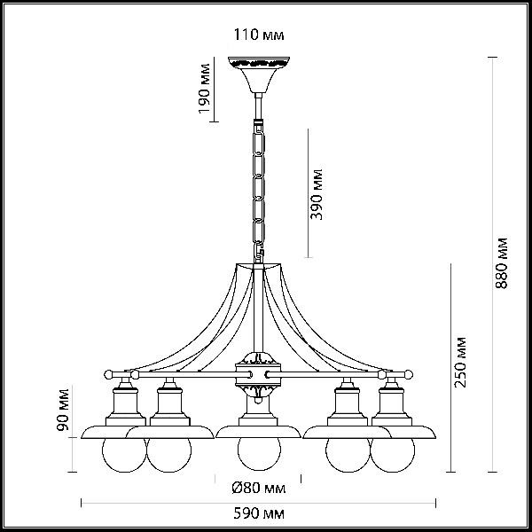 Подвесная люстра Adelarda 3468/5 6c0e795dcf97825d123f8609b4b97658 - Подвесная люстра Adelarda 3468/5