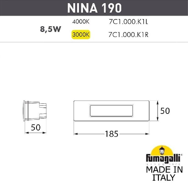Встраиваемый светильник уличный Nina 7C1.000.000.LYK1L ab216dbcdd5fe9f476aaf66f36bd6491 - Встраиваемый светильник уличный Nina 7C1.000.000.LYK1L