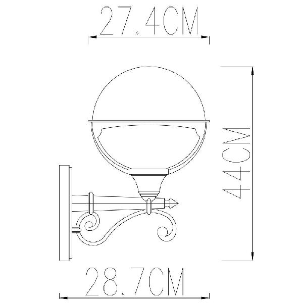 Настенный фонарь уличный Monaco A1491AL-1BK f62b4a8045191bc9b12822528bef9bd0 - Настенный фонарь уличный Monaco A1491AL-1BK