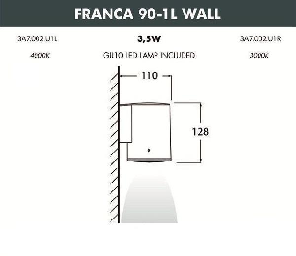Настенный светильник уличный Franca 90 3A7.002.000.LXU1L fa26373e5a18d2804cf23c2de96b82e8 - Настенный светильник уличный Franca 90 3A7.002.000.LXU1L